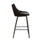 Armen Living Dani 26" Brown Faux Leather Barstool in Walnut Glazed Finish LCDIBAWGBR26 - alternate 3